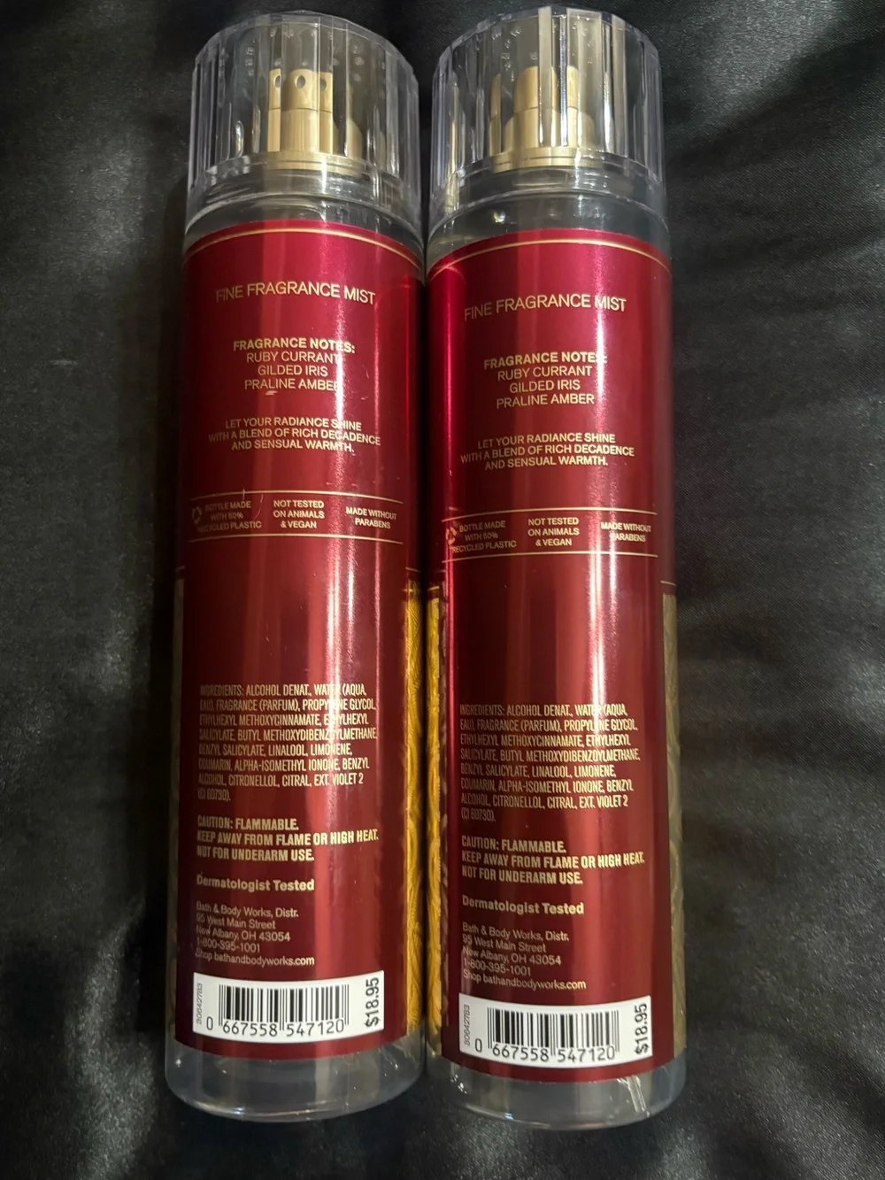 Bath & Body Works Luminous Fine Fragrance Mist - Red & Gold Set